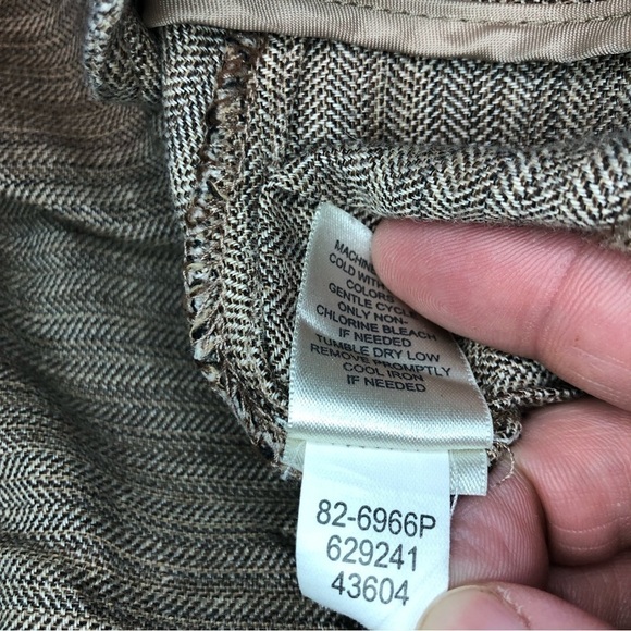 𝅺j Jill Brown Linen Blend Genuine Fit Lightweight Capri Pants Size 6 Petite - Picture 4 of 11